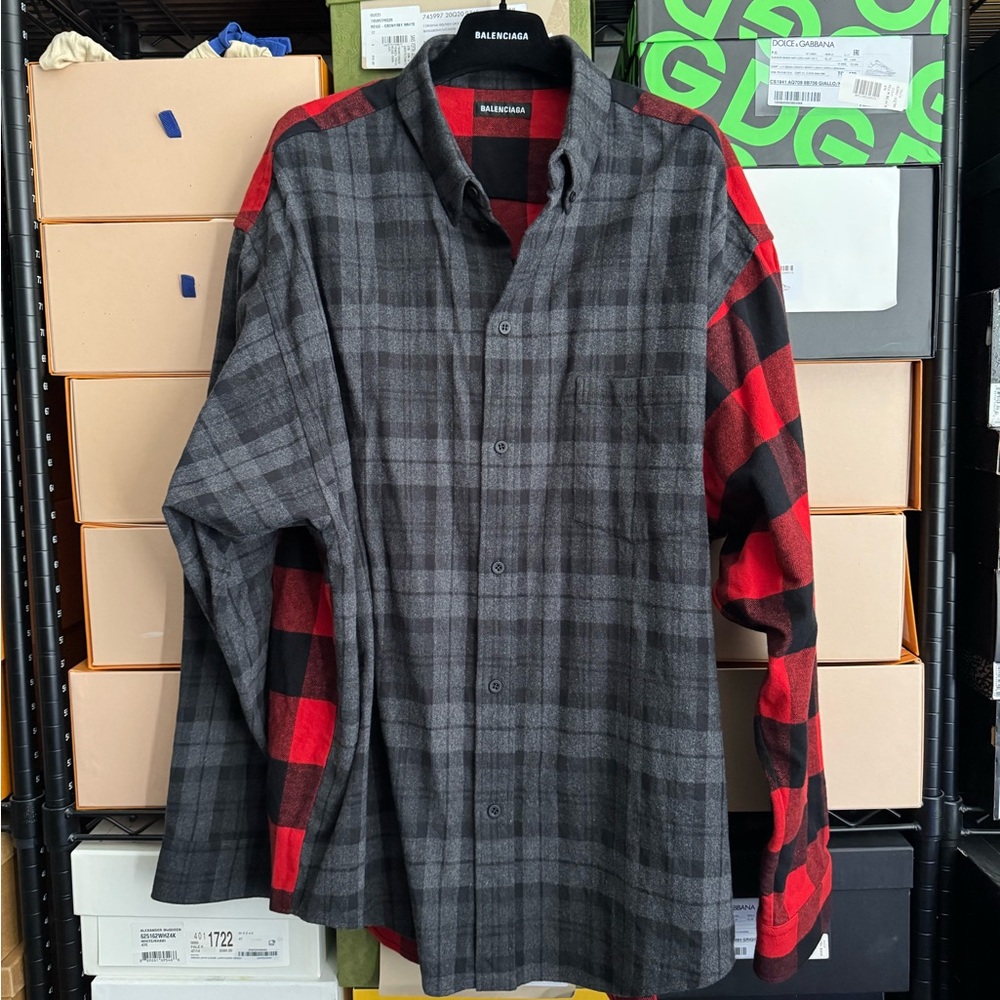 Balenciaga Patchwork Button Down Shirt - image 2